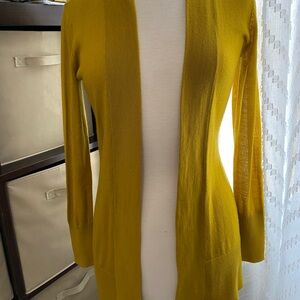 Ann Taylor mustard yellow cardigan